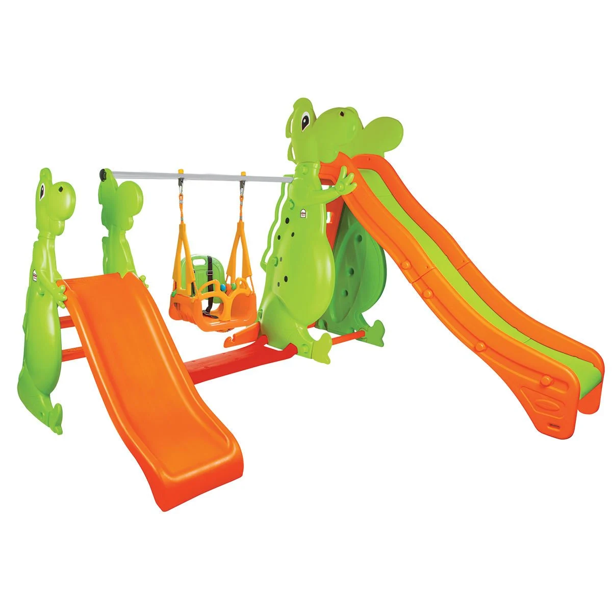 Çift Kaydıraklı Dino Salıncak Seti KD-348