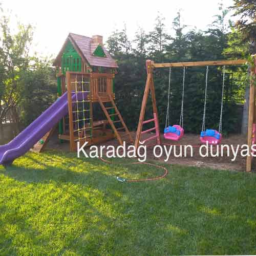 Ahşap Oyun Evi Ve Salıncak KD-502
