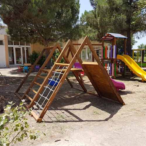 Ahşap Salıncaklı Kaydıraklı Tırmanma 300×200 KD-495