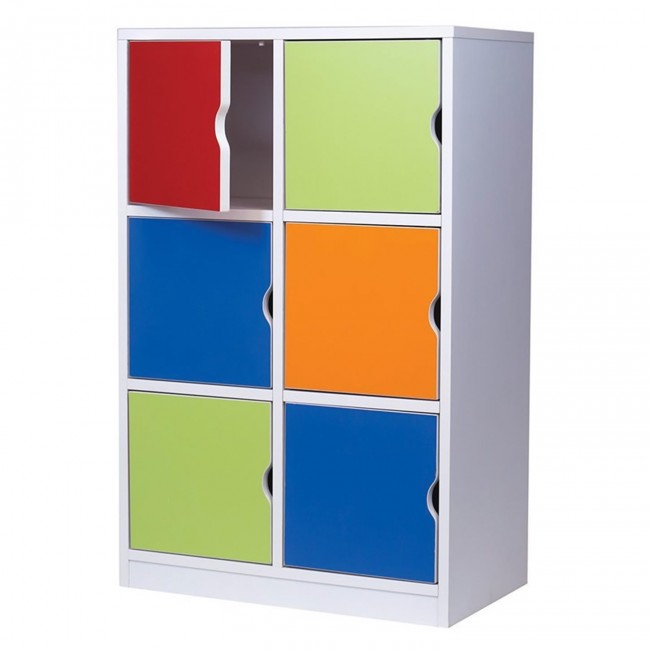 6 Kapaklı Renkli Dolap KD-462