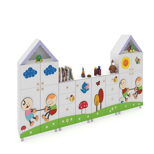 BAHÇE FİGÜRLÜ DOLAP SETİ KO-6323